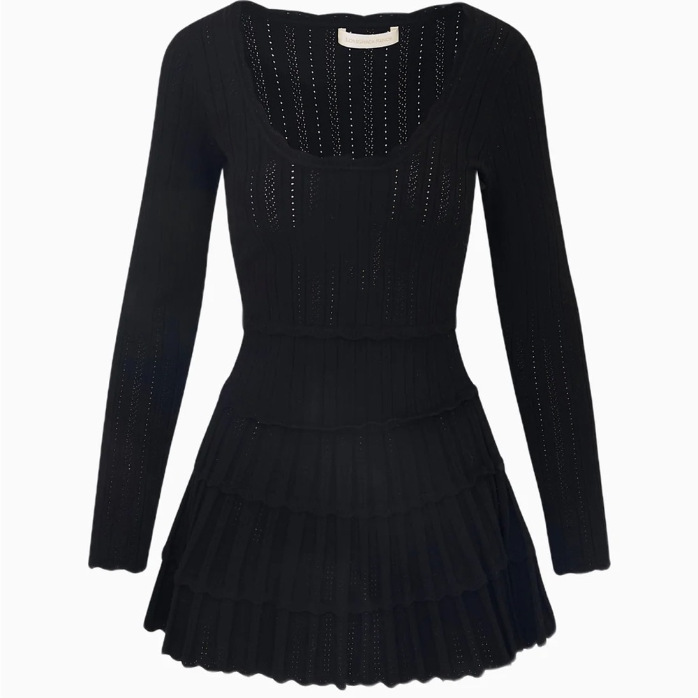 Lavender Stretch Pointelle Mini Dress